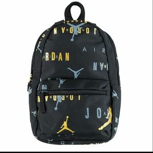 Nike Jordan Rise and Shine Mini Backpack Jumpman (Small) Black & Gold & …